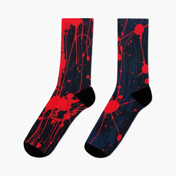 Item preview, Abstract Red Blue and Black Splatter Art designed and sold by UNK-Fatigues.