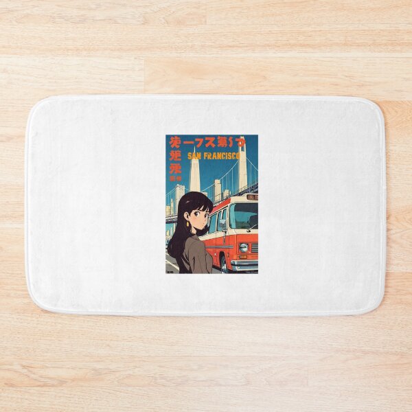 Item preview, Retro Anime Girl Cute San Francisco EE.UU Travel 80s Design designed and sold by ANIMEX00.