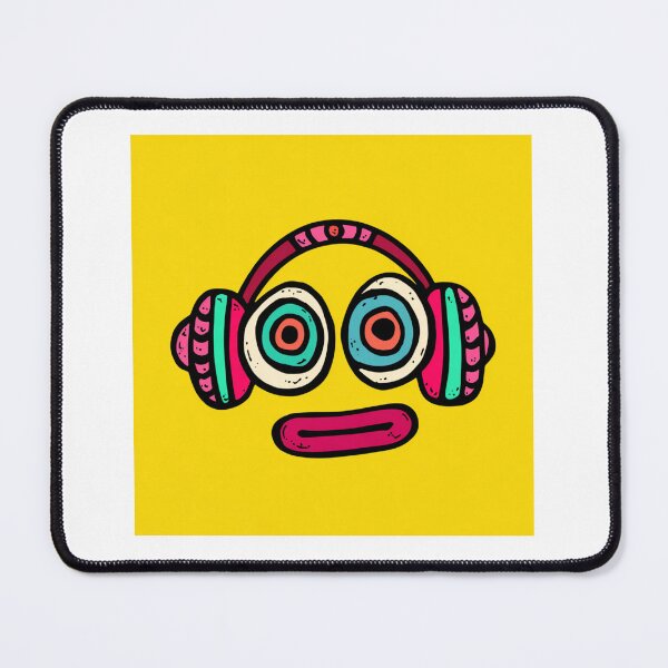 Artikelvorschau, Retro-Kopfhörer auf gelbem Hintergrund - Kopfhörer-Serie - Object Party Collection entworfen und verkauft von TheRedBoxTees.