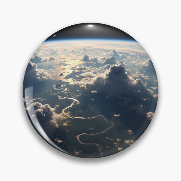 Item preview, Earth's Majesty: Winding River Below Cloudscape designed and sold by zzz888.