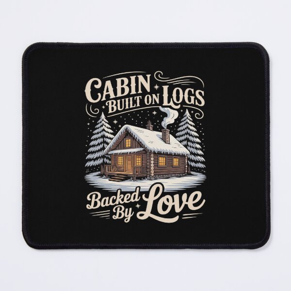 Item preview, Cabin Built on logs backed by love Cabin Vacation designed and sold by LeeEvans222.