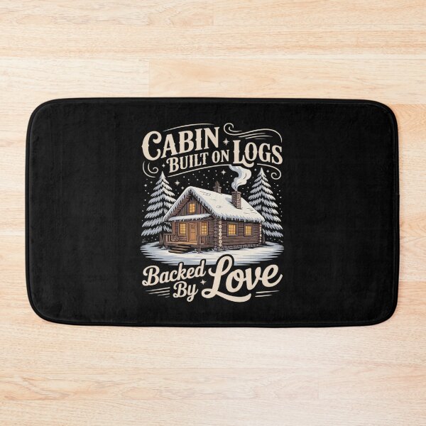 Item preview, Cabin Built on logs backed by love Cabin Vacation designed and sold by LeeEvans222.