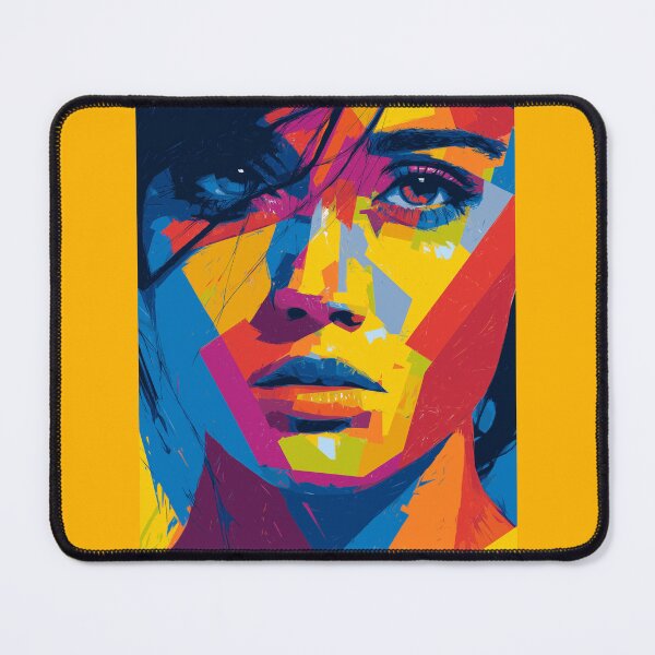 Item preview, Vibrant Abstract Female Portrait – Modern Pop Art Painting designed and sold by ArgentoArt.
