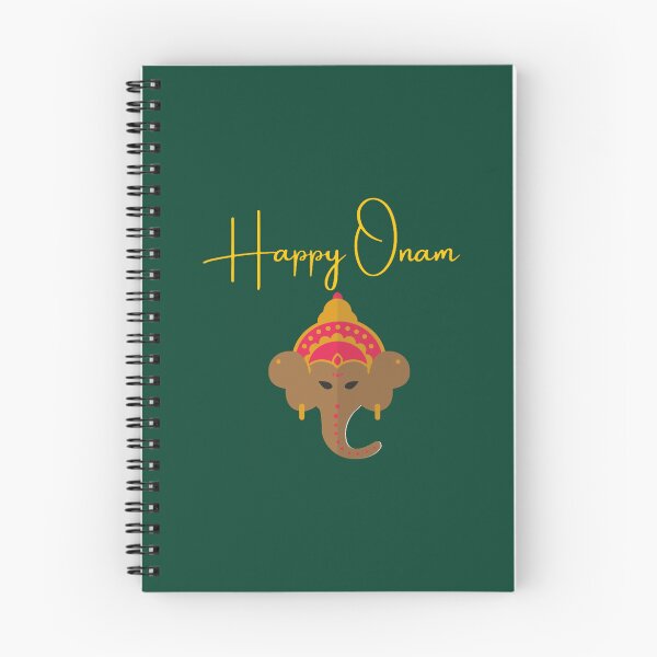 Item preview, Happy Onam Indian Festival Yellow Ganesh and Brown Elephant Souvenir Gift idea for India Lovers Clas designed and sold by ABWframk.