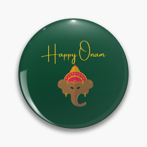 Item preview, Happy Onam Indian Festival Yellow Ganesh and Brown Elephant Souvenir Gift idea for India Lovers Clas designed and sold by ABWframk.