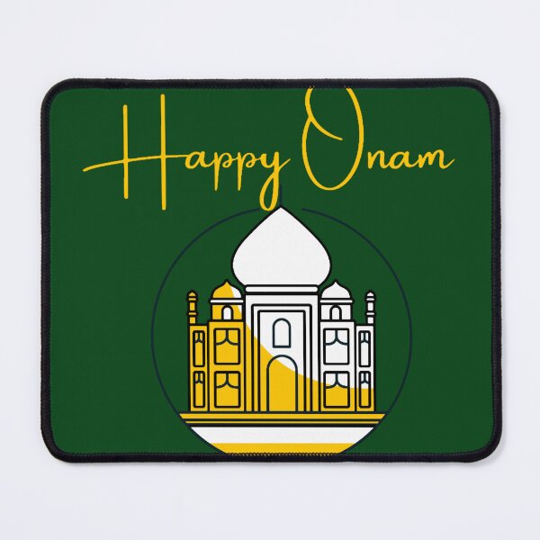 Item preview, Happy Onam Indian Festival Yellow Ganesh and Brown Elephant Souvenir Gift idea for India Lovers Clas designed and sold by ABWframk.
