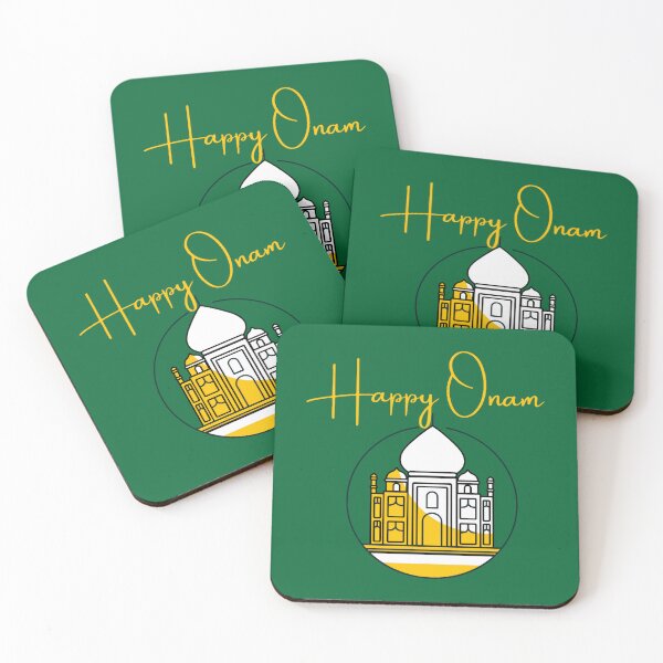 Item preview, Happy Onam Indian Festival Yellow Ganesh and Brown Elephant Souvenir Gift idea for India Lovers Clas designed and sold by ABWframk.