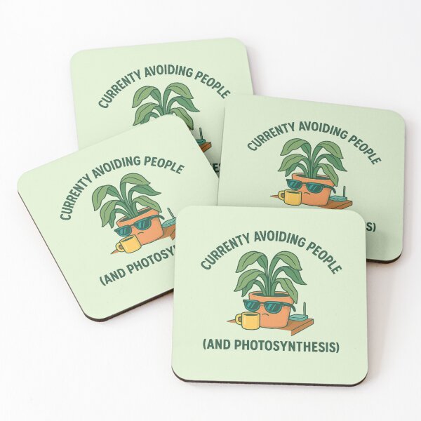 Item preview, Currently Avoiding People (And Photosynthesis) – Funny Plant Lover Design designed and sold by AddictiveDesign.