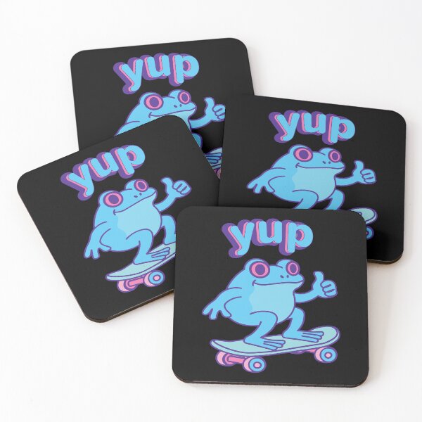 Item preview, Yup Frog - Funny Frog on Skateboard Saying Yup designed and sold by Wandoodle.