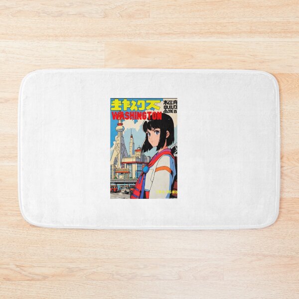 Item preview, Retro Anime Girl Cute Washington USA Travel 80s Design designed and sold by ANIMEX00.