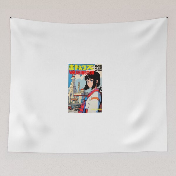 Item preview, Retro Anime Girl Cute Washington USA Travel 80s Design designed and sold by ANIMEX00.