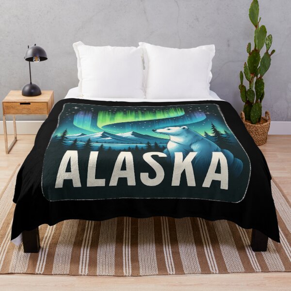 Item preview, Alaska Northern Lights Aurora Viewing Vacation Bear Alaska designed and sold by PunkNation-Arts.
