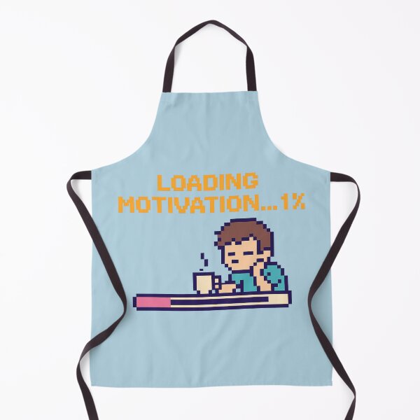 Item preview, Loading Motivation 1% – Funny Pixel Art Coffee Design designed and sold by AddictiveDesign.