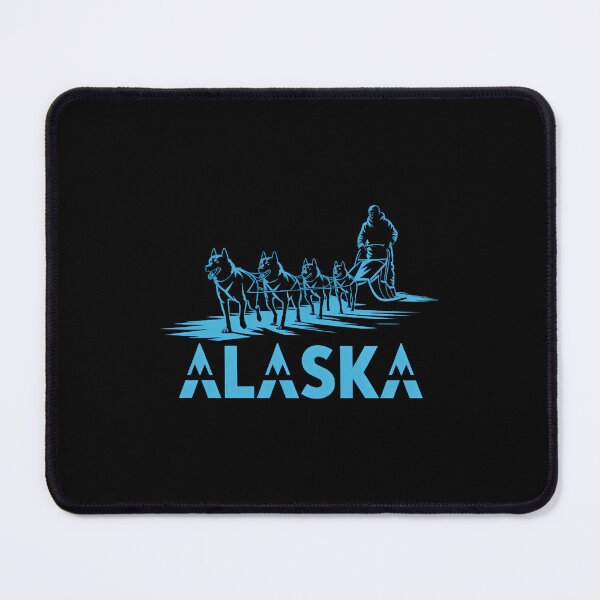 Item preview, Alaska Sled Dogs Mushing Team Snow Sledding Mountain Scene designed and sold by PunkNation-Arts.