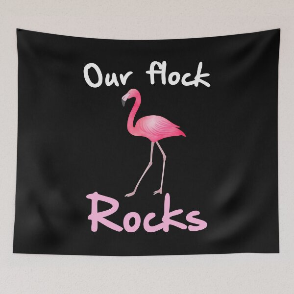 Item preview, Cute Watercolor Flamingo Our Flock Rocks Tee designed and sold by LashondaGreen89.