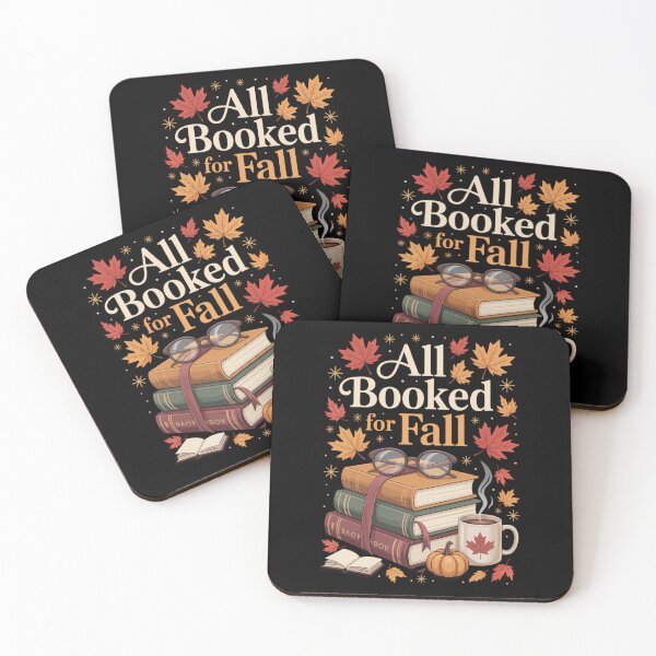 Item preview, All Booked for Fall Autumn Reading Cozy Bookish Fall Vibes designed and sold by PunkNation-Arts.