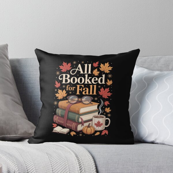 Item preview, All Booked for Fall Autumn Reading Cozy Bookish Fall Vibes designed and sold by PunkNation-Arts.