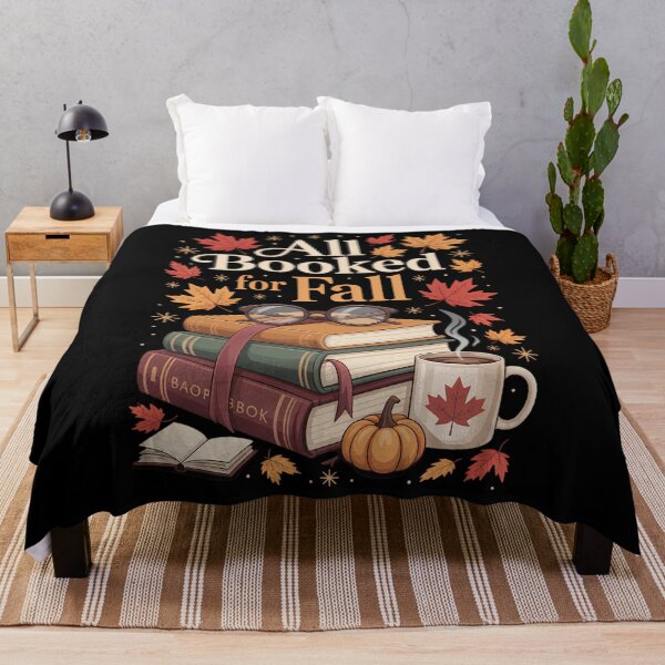 Item preview, All Booked for Fall Autumn Reading Cozy Bookish Fall Vibes designed and sold by PunkNation-Arts.