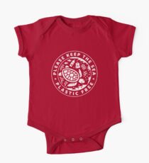 Bitte halten Sie die Sea Plastic Free Unterwasserszene Baby Body Kurzarm