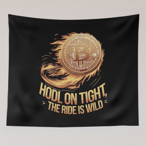 Item preview, HODL On Tight The Ride Is Wild Bitcoin Design designed and sold by Bliss Find And Design.