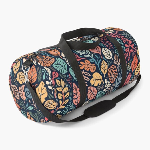 Item preview, Vibrant Colors Fallen Leaves Art Botanical Pattern on Dark Background designed and sold by Caira-Design.