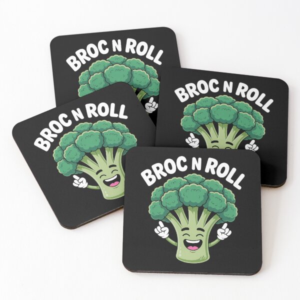 Item preview, Broc N Roll Vegetable Broccoli Pun Rock N' Roll designed and sold by PunkNation-Arts.