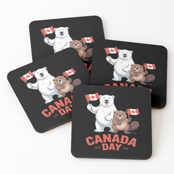 Item preview, Canada Day Funny Polar Bear & Beaver designed and sold by JonBarnes22.