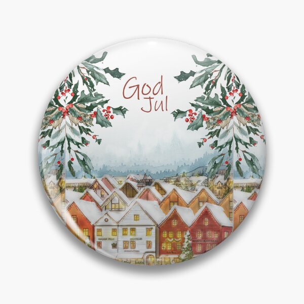 Item preview, God Jul – Bryggen Bergen Christmas Art designed and sold by Grind107.
