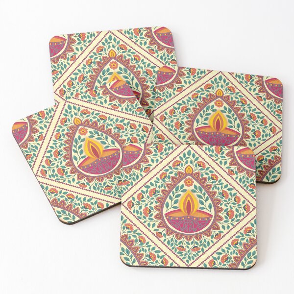 Item preview, Diwali Floral Pattern_Large_SeeMyArtDesigns designed and sold by SeeMyArtDesigns.