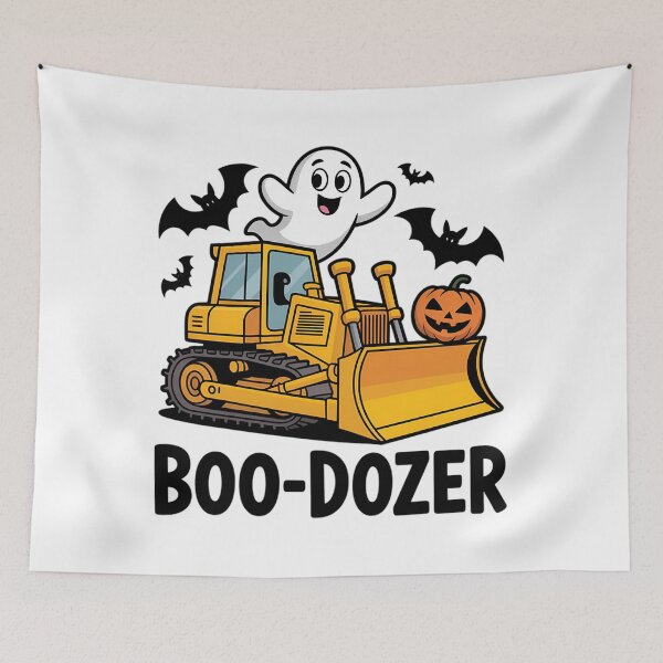 Item preview, Bulldozer Halloween Boo Dozer Construction Truck designed and sold by PunkNation-Arts.