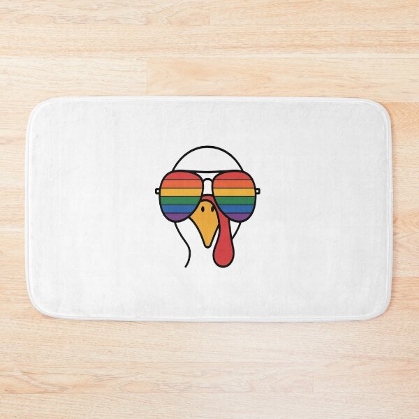 Item preview, Gay Turkey Face LGBT Thanksgiving Rainbow Pride Flag Cute designed and sold by VladoZork.