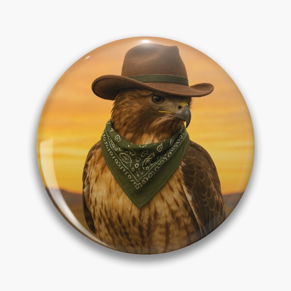 Item preview, Red Tail Cowboy Hawk designed and sold by Tridentulus.