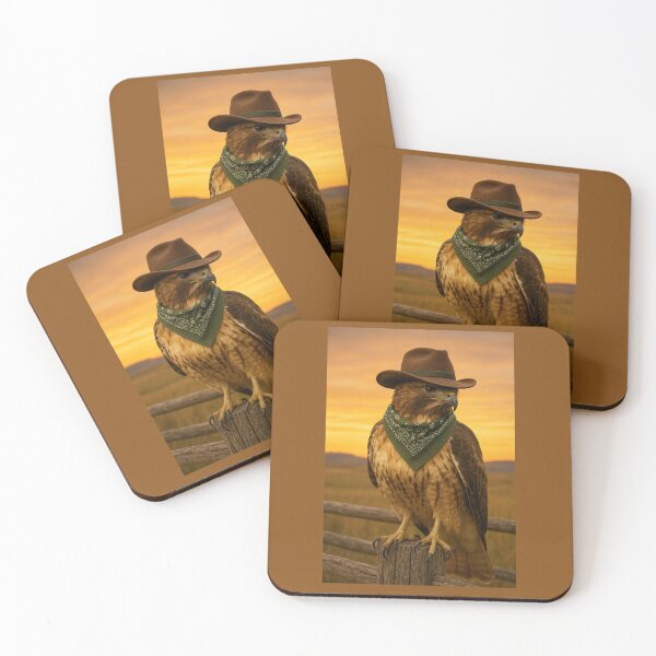 Item preview, Red Tail Cowboy Hawk designed and sold by Tridentulus.