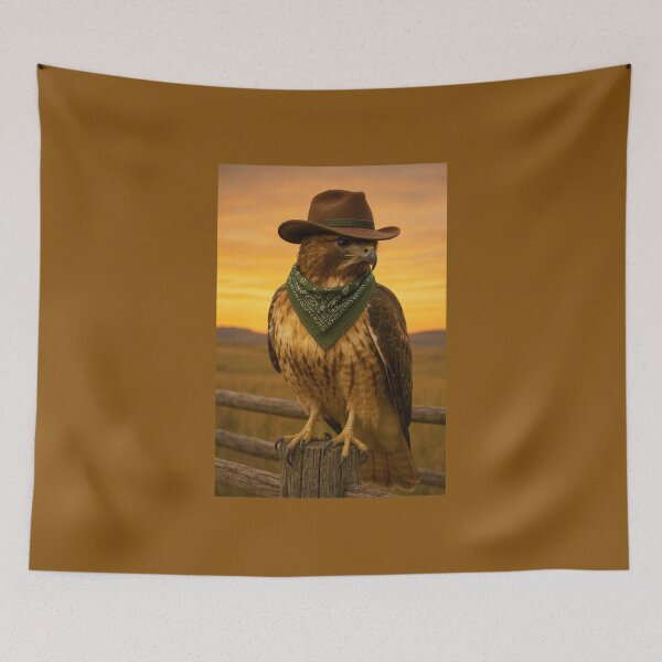 Item preview, Red Tail Cowboy Hawk designed and sold by Tridentulus.