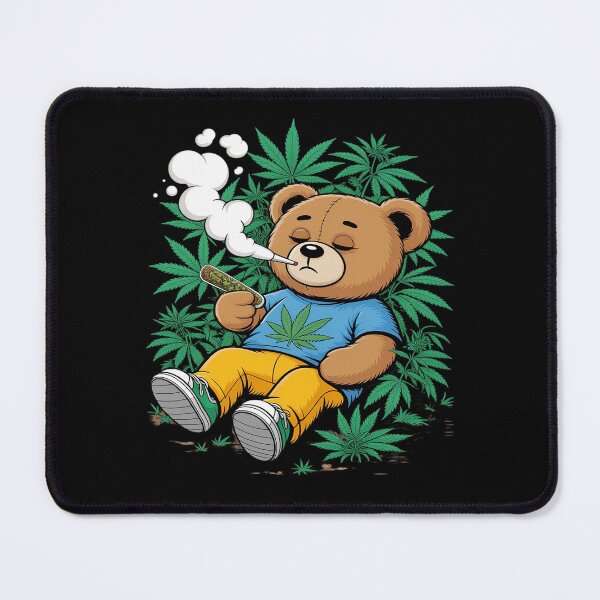 Artikelvorschau, Cannabisblätter - Teddy raucht einen Joint entworfen und verkauft von JulienAureo.