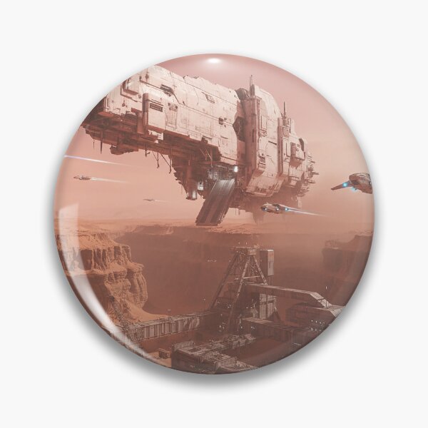Item preview, Martian Colony: Grand Arrival Over Canyon Base designed and sold by zzz888.