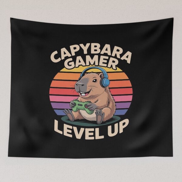 Item preview, Capybara Gamer Funny Level Up designed and sold by JulienAureo.