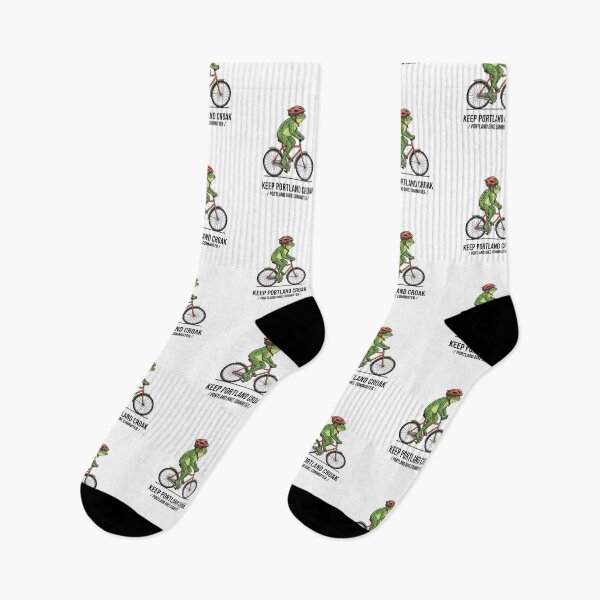 Item preview, Keep Portland Croak! Bicycle Commuter Frog | Funny PDX Bike Rider designed and sold by Sitred123.