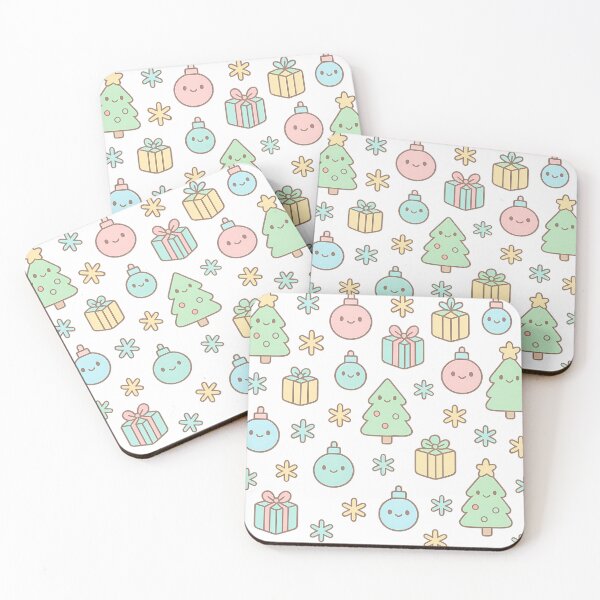 Item preview, Cute Pastel Christmas Icons Pattern designed and sold by mhose3.