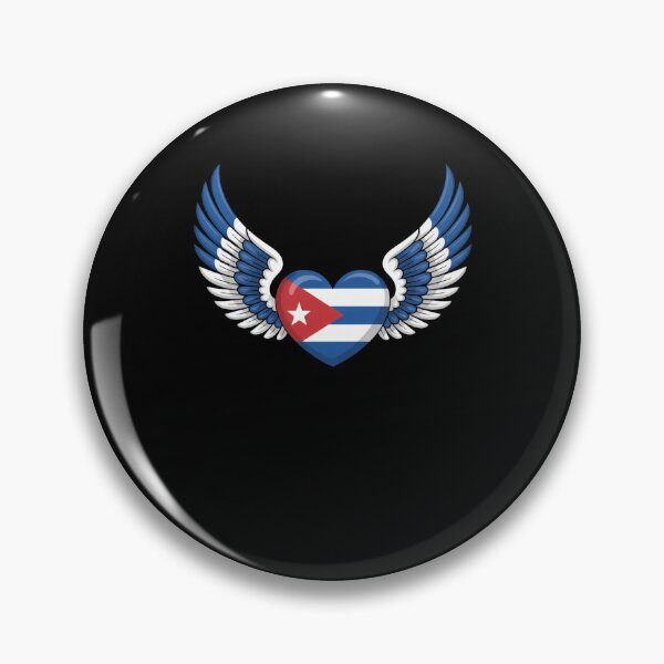 Item preview, Cuban Heart with Angel Wings in Flag Colors designed and sold by snowry.