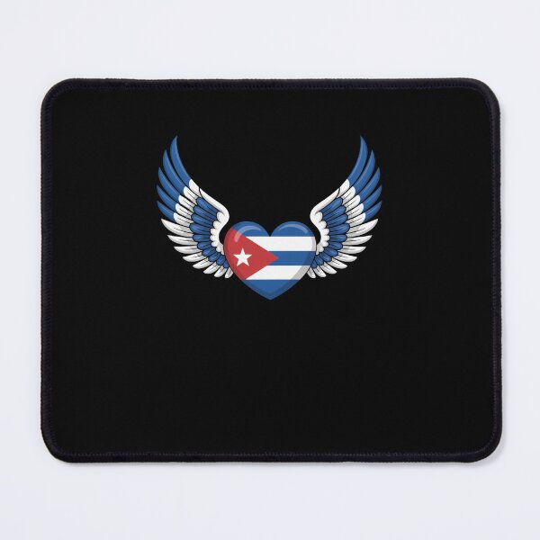 Item preview, Cuban Heart with Angel Wings in Flag Colors designed and sold by snowry.