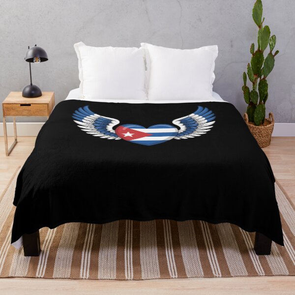 Item preview, Cuban Heart with Angel Wings in Flag Colors designed and sold by snowry.