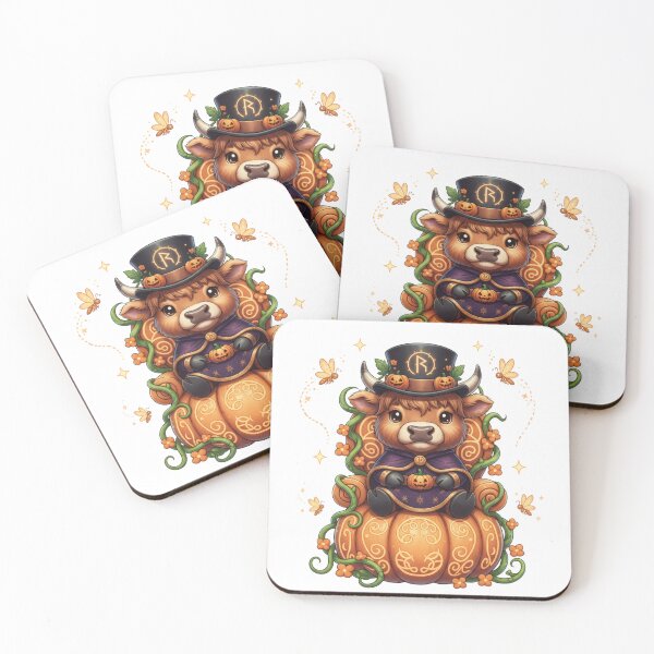 Item preview, Adorable Baby Ox Wizard on Jack-O-Lantern Throne designed and sold by DisignByPrince.
