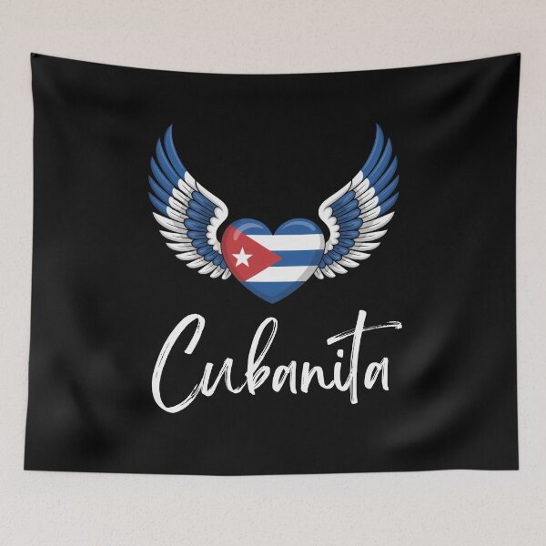 Item preview, Cubanita Heart with Angel Wings in Cuban Flag Colors designed and sold by snowry.
