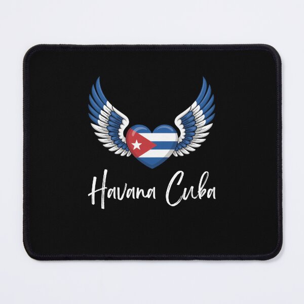 Item preview, Havanna Cuba Heart with Angel Wings in Cuban Flag Colors designed and sold by snowry.