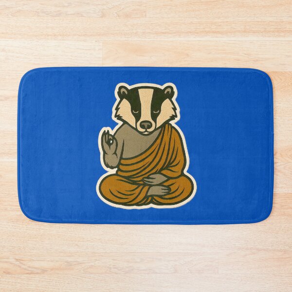 Item preview, Cute Zen Animal Meditation Buddha Art: Badger designed and sold by PinUpPizzazz.