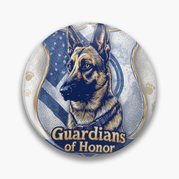 Item preview, German Shepherd K9 Guardians of Honor Police Dog Law Enforcement Badge designed and sold by Eden Underground Radio (Official Merch).