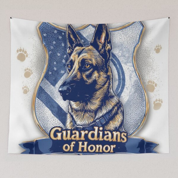 Item preview, German Shepherd K9 Guardians of Honor Police Dog Law Enforcement Badge designed and sold by Eden Underground Radio (Official Merch).