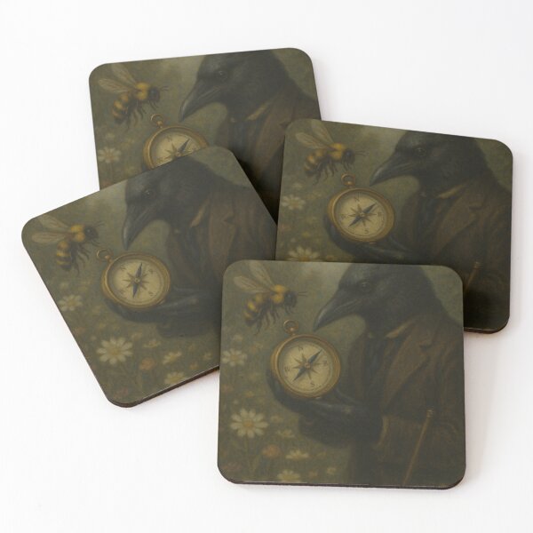 Item preview, “The Bee and the Crow – Gothic Allegory of Time and Devotion” designed and sold by Mouraludia.