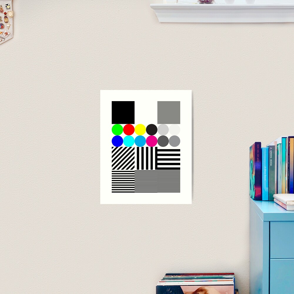 Extreme tone test pattern with colour Art Print